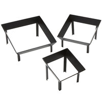 American Metalcraft ARB3 Black Twilight Iron Square Angled Riser Set