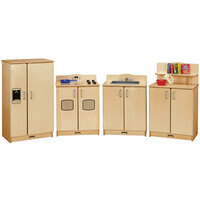 Jonti-Craft Baltic Birch 2411JC Culinary Creations 80" x 15" x 35" 4-Piece Play Kitchen Set