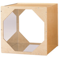 Jonti-Craft Baltic Birch 6195JC 29" x 29" x 29" Wood Kids' Reflecting Cube with Acrylic Mirror