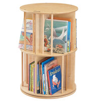 Jonti-Craft Baltic Birch 3558JC Book-Go-Round 22" x 22" x 32" Revolving Wood Bookshelf