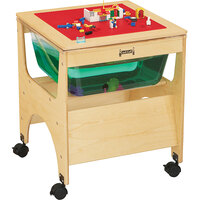 Jonti-Craft Baltic Birch 2870JC 20 1/2" x 20 1/2" x 24 1/2" Mini Mobile See-Thru Wood Sensory Table