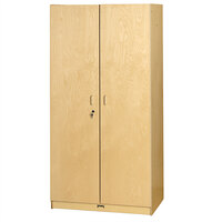 Jonti-Craft Baltic Birch 5951JC 36" x 24" x 72" Deluxe Locking Wood Wardrobe Storage Closet