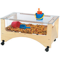 Jonti-Craft Baltic Birch 2872JC 37 1/2" x 23" x 19 1/2" Toddler-Height Mobile See-Thru Wood Sensory Table