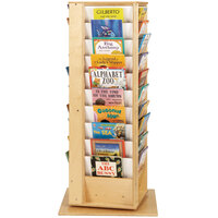 Jonti-Craft Baltic Birch 3550JC 27" x 27" x 57 1/2" 40-Slot Large Children's Revolving Wood Literacy Tower