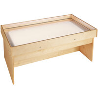 Jonti-Craft Baltic Birch 5853JC 42 1/2" x 22 1/2" x 18 1/2" Wood Frame Large LED Light Table with Acrylic Top - 110V