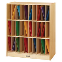 Jonti-Craft Baltic Birch 4130JC 29" x 15" x 35" 30-Slot Wood Classroom Portfolio Mailbox