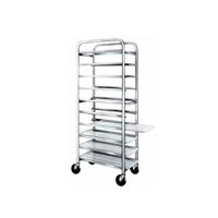 Winholt SS-1812B End Load Stainless Steel Platter Cart - Twelve 18" Trays