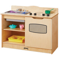 Jonti-Craft Baltic Birch 2424JC 30" x 15" x 23 1/2" Toddler Kitchen Cafe with Sink and Stove / Oven