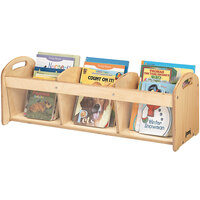 Jonti-Craft Baltic Birch 5376JC 36" x 12" x 12 1/2" 3-Section See-Through Wood Toddler Book Browser