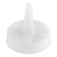 Tablecraft 100TC TipTop Solid White Standard Cone Tip Cap for Squeeze Bottles with a 38 mm Opening