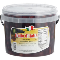 Frutto d'Italia Gaeta Style Olives 6.6 lb. (4.4 lb. Dr. Wt.) Pail - 280/300 Count