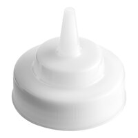 Tablecraft 363TC Clear Wide Tip Cap for Squeeze Bottles with a 63 mm Opening