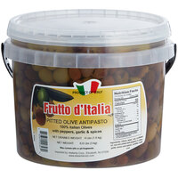 Frutto d'Italia Pitted Antipasto Olive Mix 6.6 lb. (4 lb. Dr. Wt.) Pail - 290/300 Count