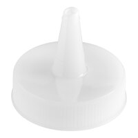 Tablecraft 300TC Clear Wide Tip Cap for Squeeze Bottles with a 38 mm Opening