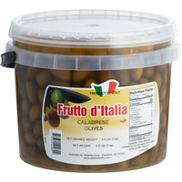 Frutto d'Italia Calabrese Olives 6.6 lb. (4.4 lb. Dr. Wt.) Pail - 200/220 Count