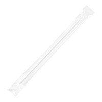 Choice 7 1/2" Translucent Pointed Wrapped Straw - 500/Pack