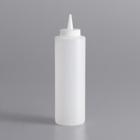 Server 86809 16 oz. Clear High-Density Plastic Single Tip Standard Squeeze Bottle