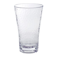 Front of the House AHB007CLT23 Drinkwise 16 oz. Hammered Tritan™ Plastic Highball Glass - 12/Pack