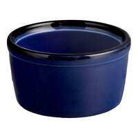 Acopa Keystone 4 oz. Azora Blue Porcelain Ramekin - 6/Pack