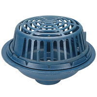 Zurn Elkay Z100-4NH 15" Cast Iron Roof Drain with Low Silhouette Poly Dome and 4" No-Hub Outlet