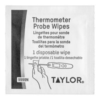 Taylor 9999N Anti-Bacterial Thermometer Probe Wipes - 100/Pack