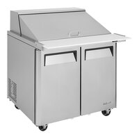 Turbo Air MST-36-15-N6 36" 2 Door Mega Top Refrigerated Sandwich Prep Table