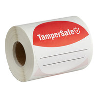 Choice TamperSafe 3" Round Customizable Red Paper Tamper-Evident Label - 250/Roll