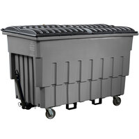 Toter FLM20-00146 2 Cubic Yard Industrial Gray Mobile Truck with Attached Lid (1000 lb. Capacity)