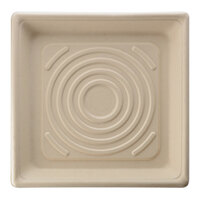 Fineline 43ST10 Conserveware 10 1/4" Tan Bagasse Square Tray - 200/Case