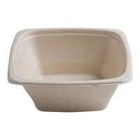 Fineline 43SB24 Conserveware 24 oz. Tan Bagasse Square Bowl - 300/Case