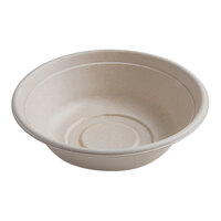 Fineline 43RB32 Conserveware 32 oz. No PFAS Added Tan Bagasse Round Bowl - 300/Case