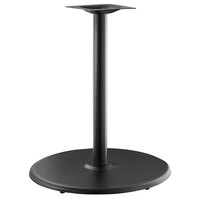 Lancaster Table & Seating Excalibur 30" Round Black Outdoor Table Base with 3" Counter Height Column