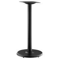 Lancaster Table & Seating Excalibur 18" Round Black Outdoor Table Base with 3" Counter Height Column