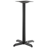 Lancaster Table & Seating Excalibur 22" x 22" Cross Black Outdoor Table Base with 3" Counter Height Column