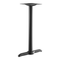 Lancaster Table & Seating Excalibur 5" x 22" End Black Outdoor Table Base with 3" Counter Height Column