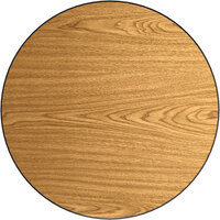 Lancaster Table & Seating 36" Laminated Round Table Top Reversible Walnut / Oak