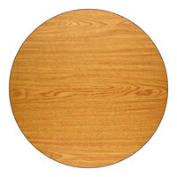 Lancaster Table & Seating 36" Laminated Round Table Top Reversible Walnut / Oak