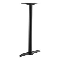 Lancaster Table & Seating Excalibur 5" x 22" End Black Outdoor Table Base with 3" Bar Height Column