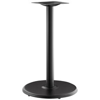 Lancaster Table & Seating Excalibur 22" Round Black Outdoor Table Base with 3" Counter Height Column