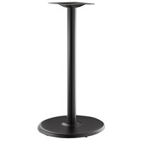 Lancaster Table & Seating Excalibur 22" Round Black Outdoor Table Base with 3" Bar Height Column