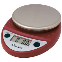 San Jamar / Escali SCDGP11RD 11 lb. Red Round Professional Digital Portion Control Kitchen Scale