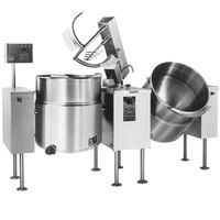 Cleveland TMKEL-100-T 100 Gallon Tilting 2/3 Steam Jacketed Electric Twin Mixer Kettle - 208/240V