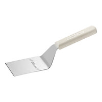 Dexter-Russell 19853 Sani-Safe 4" x 3" Square Edge Solid Hamburger Turner - Polypropylene Handle