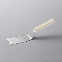 Dexter-Russell 19713 Sani-Safe 4" x 3" Square / Beveled Edge Solid Hamburger Turner - Plastic Handle