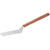 Dexter-Russell 16241 Traditional 8" x 3" High-Carbon Steel Long Handle Solid Turner - Rosewood Handle