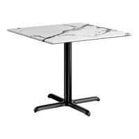 Lancaster Table & Seating Excalibur 36" x 36" Square Standard Height Table with Smooth Versilla Finish and Cross Base Plate
