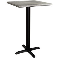 Lancaster Table & Seating Excalibur Square Counter Height Table with Textured Toscano Finish and Cross Base Plate