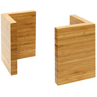 Front of the House BHO032BBB20 6 1/4" Natural Bamboo L-Shape Riser - 2/Set