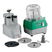 AvaMix Revolution CFBB342DC Combination Food Processor with 3 Qt. Clear Plastic Bowl, Continuous Feed, and 2 Discs - 1 hp