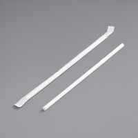 Choice 7 3/4" Jumbo White Wrapped Flex Straw   - 400/Box